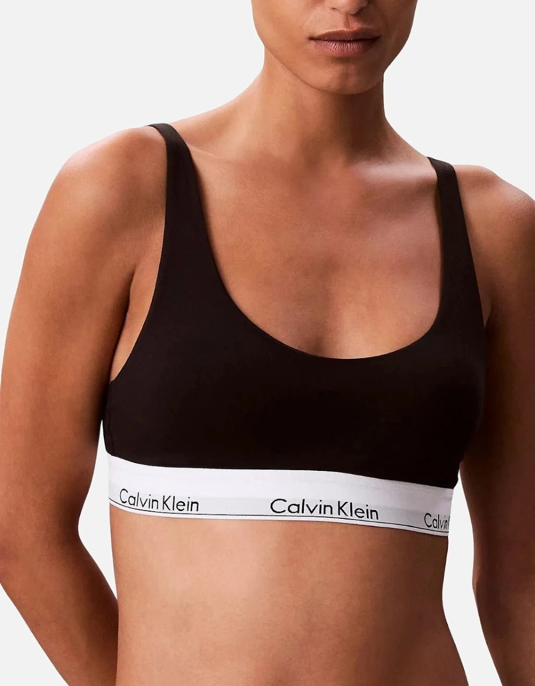 Icon Cotton Modal Lightly Lined Bralette, Black, 6 of 5