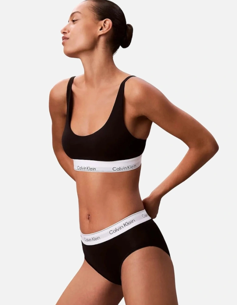 Icon Cotton Modal Lightly Lined Bralette, Black