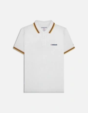 White Tobacco/Navy/Gold