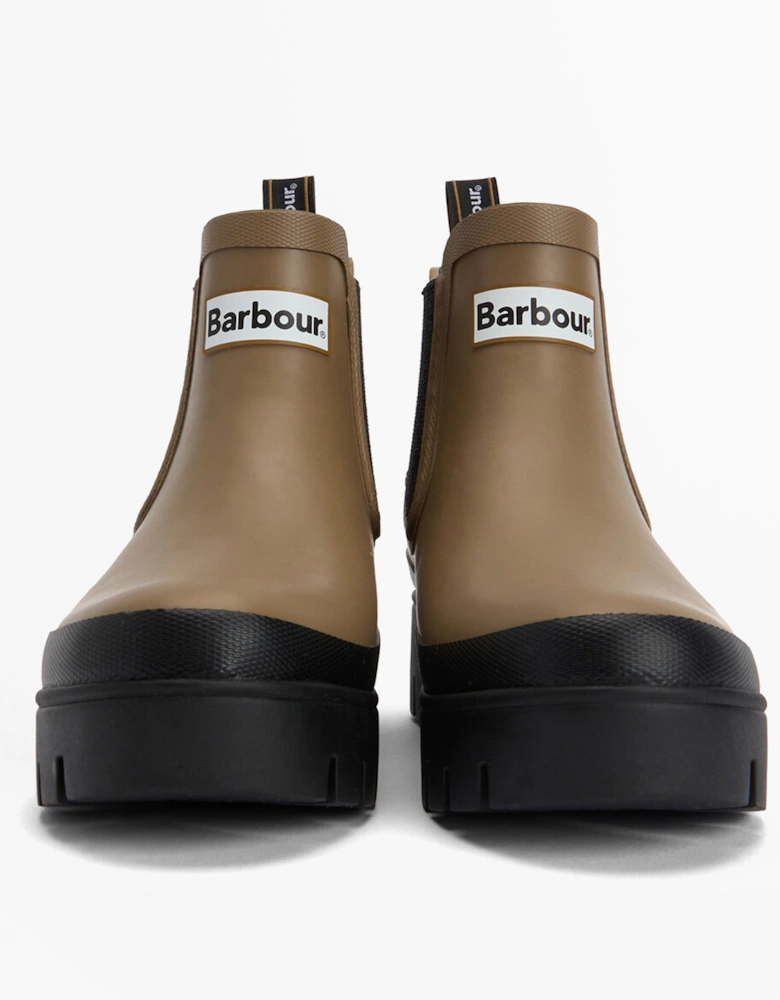 HALTON Womens Chelsea Wellies Military Brown/Black