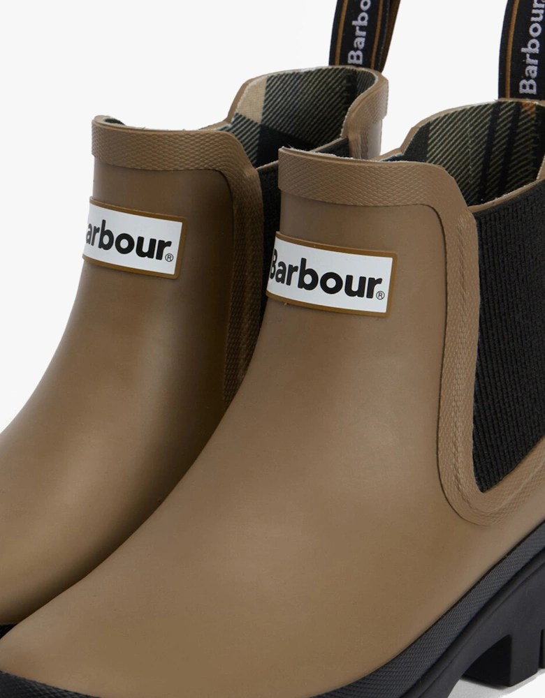 HALTON Womens Chelsea Wellies Military Brown/Black