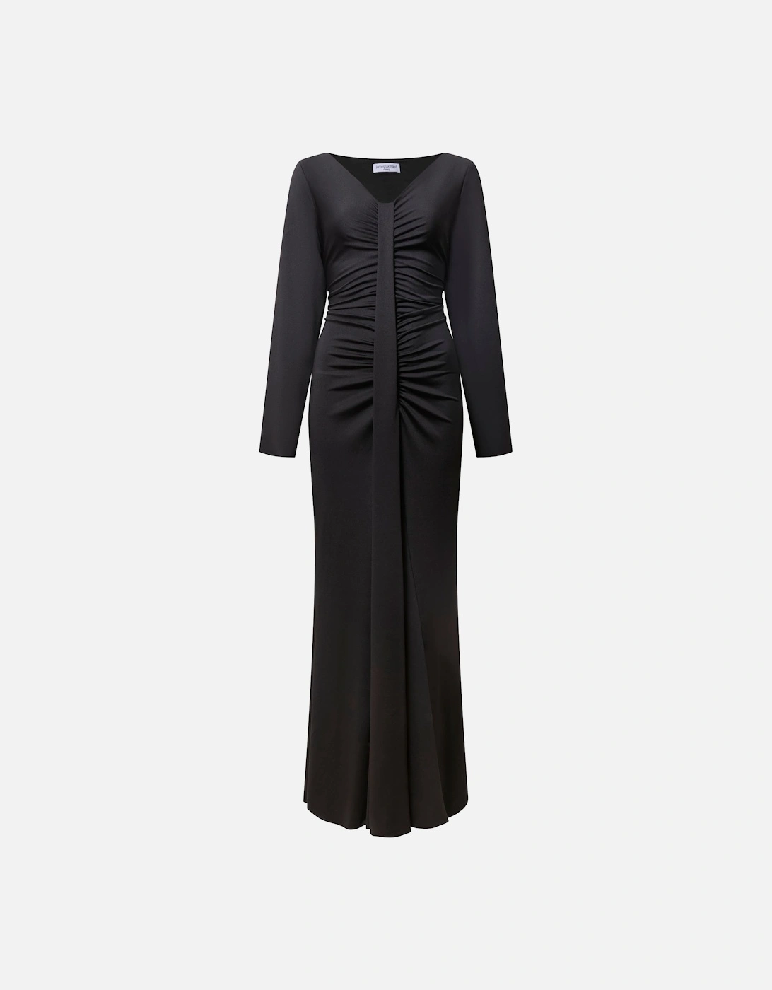 Black Sculpted Maxi Dress