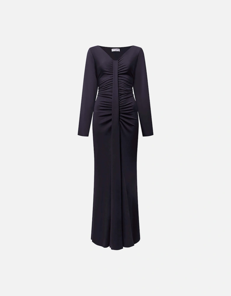 Navy Sculpted Maxi Dress