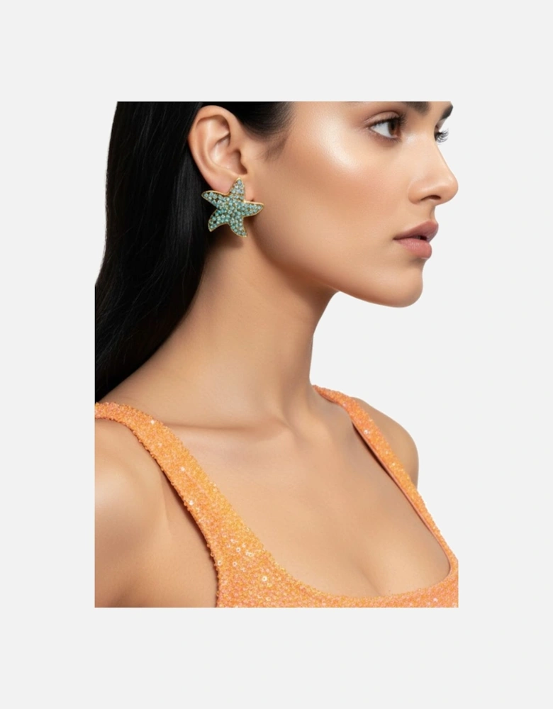 Stella's Blue Starfish Earrings