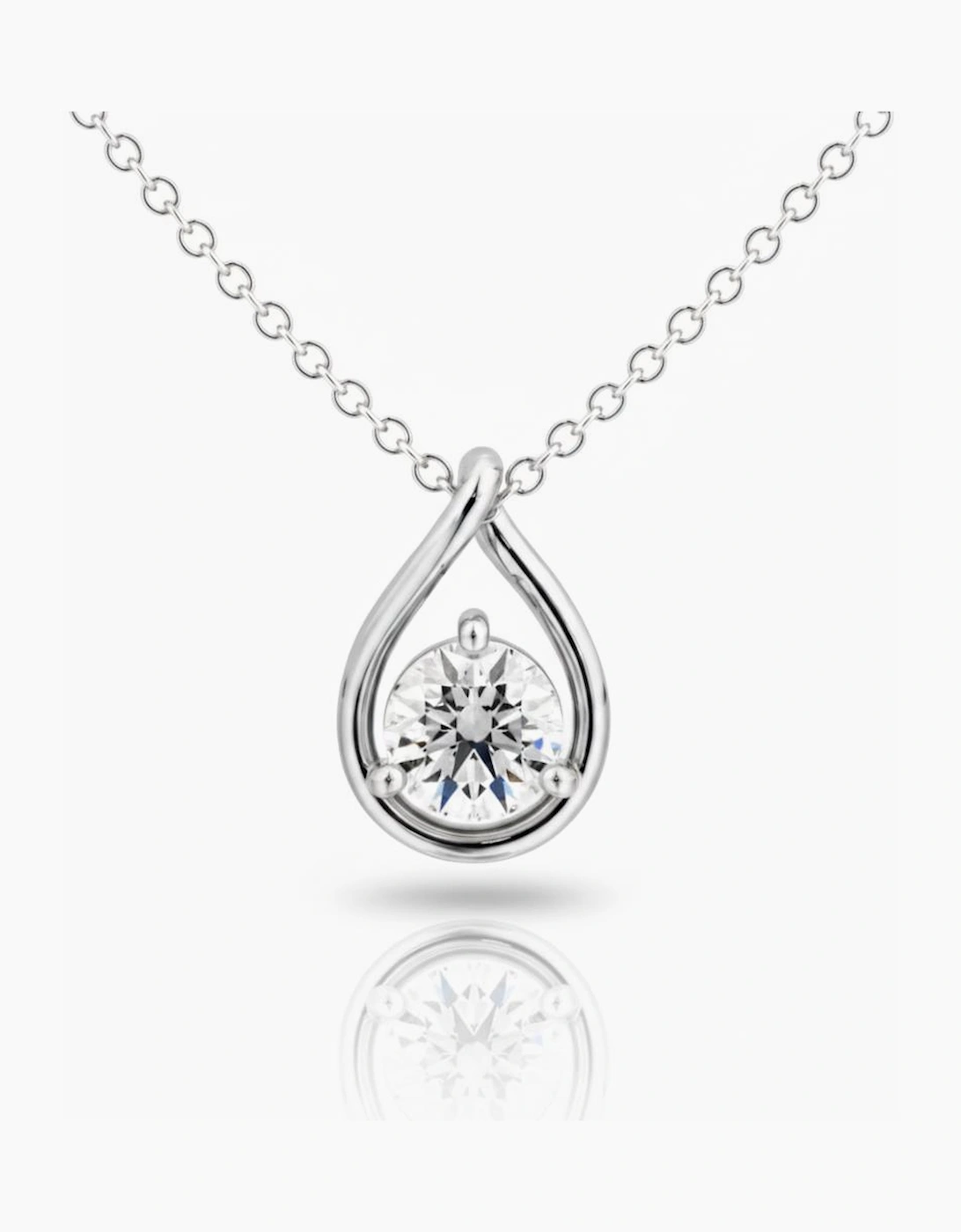 Labante London Celeste Teardrop Necklace - White