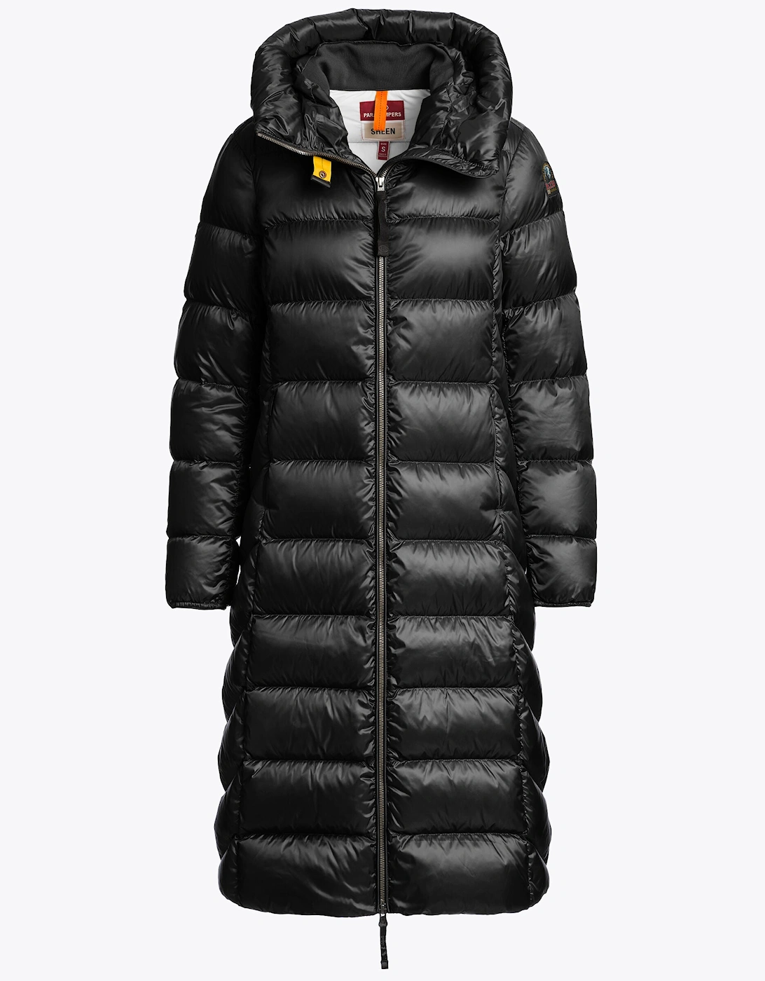 Leah Womens Hooded Down Coat - Black 541, 4 of 3