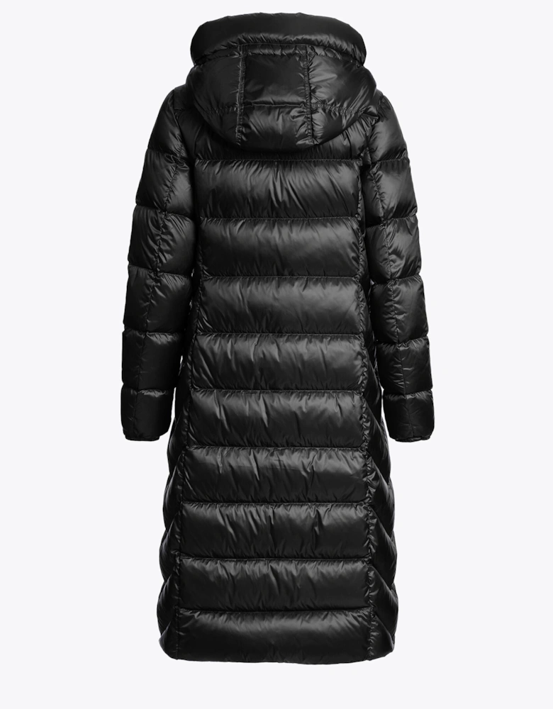 Leah Womens Hooded Down Coat - Black 541