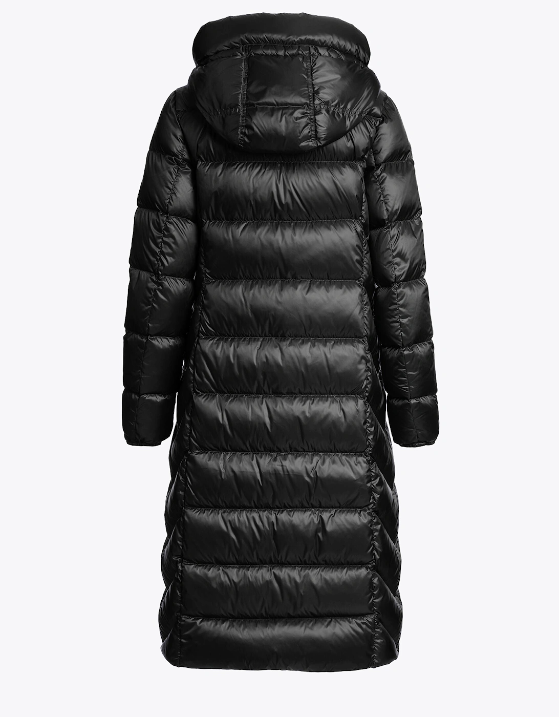 Leah Womens Hooded Down Coat - Black 541