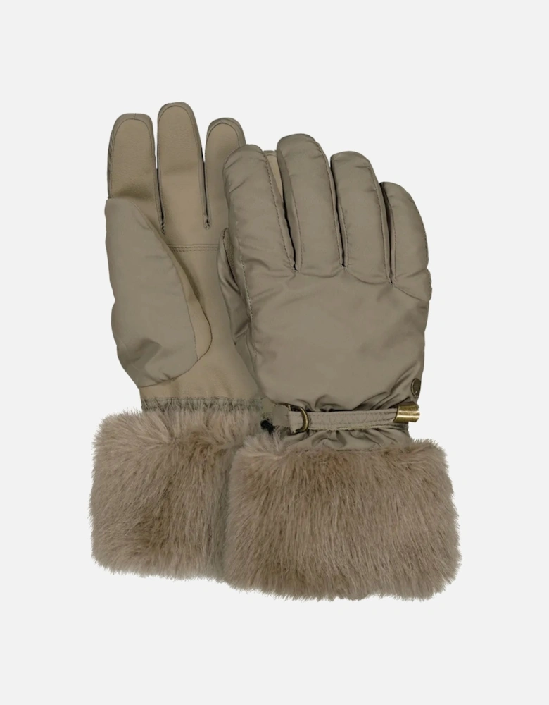 Womens Empire Waterproof Faux Fur Skiing Gloves