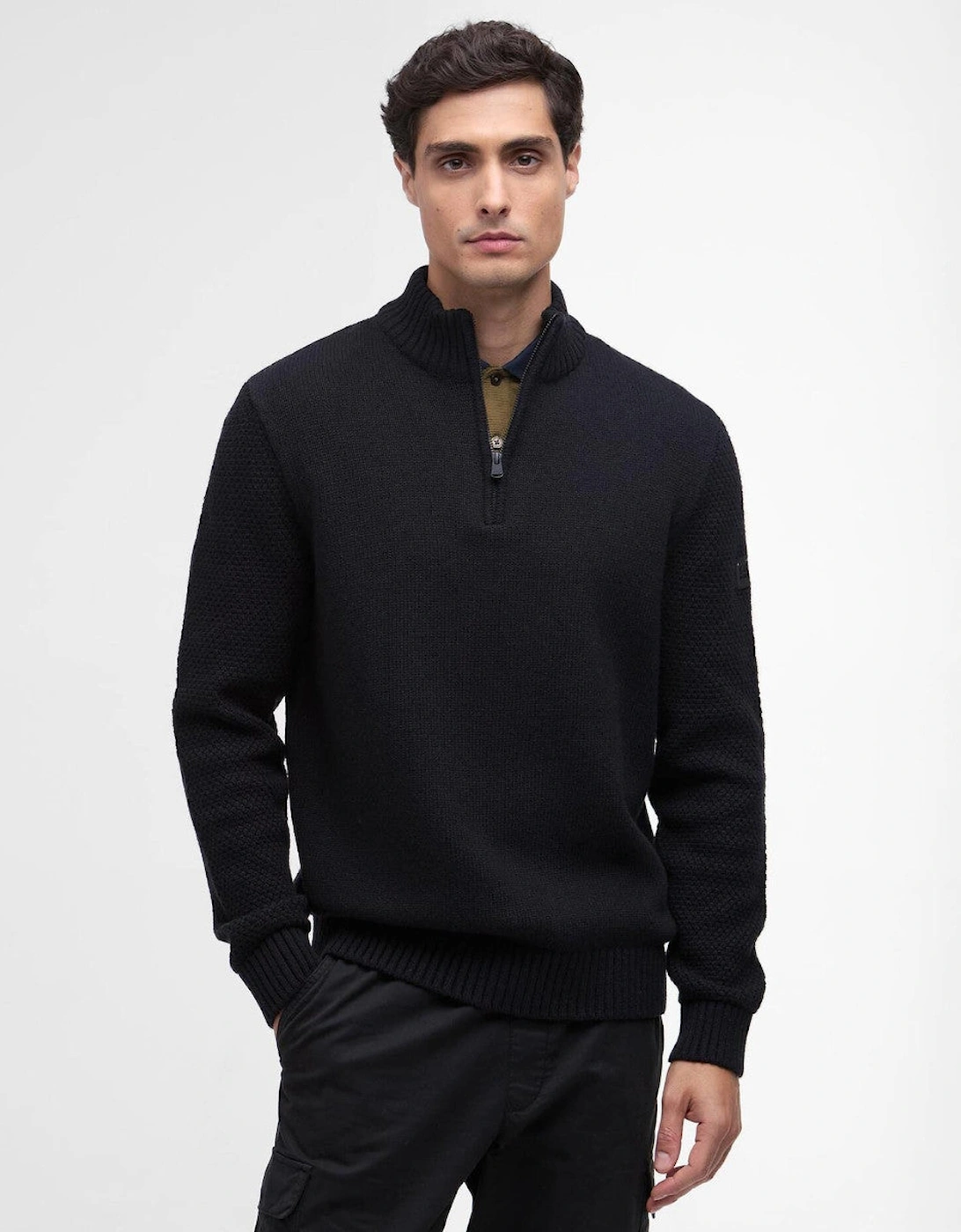 Enfield Funnel Neck Sweater BK11 Black