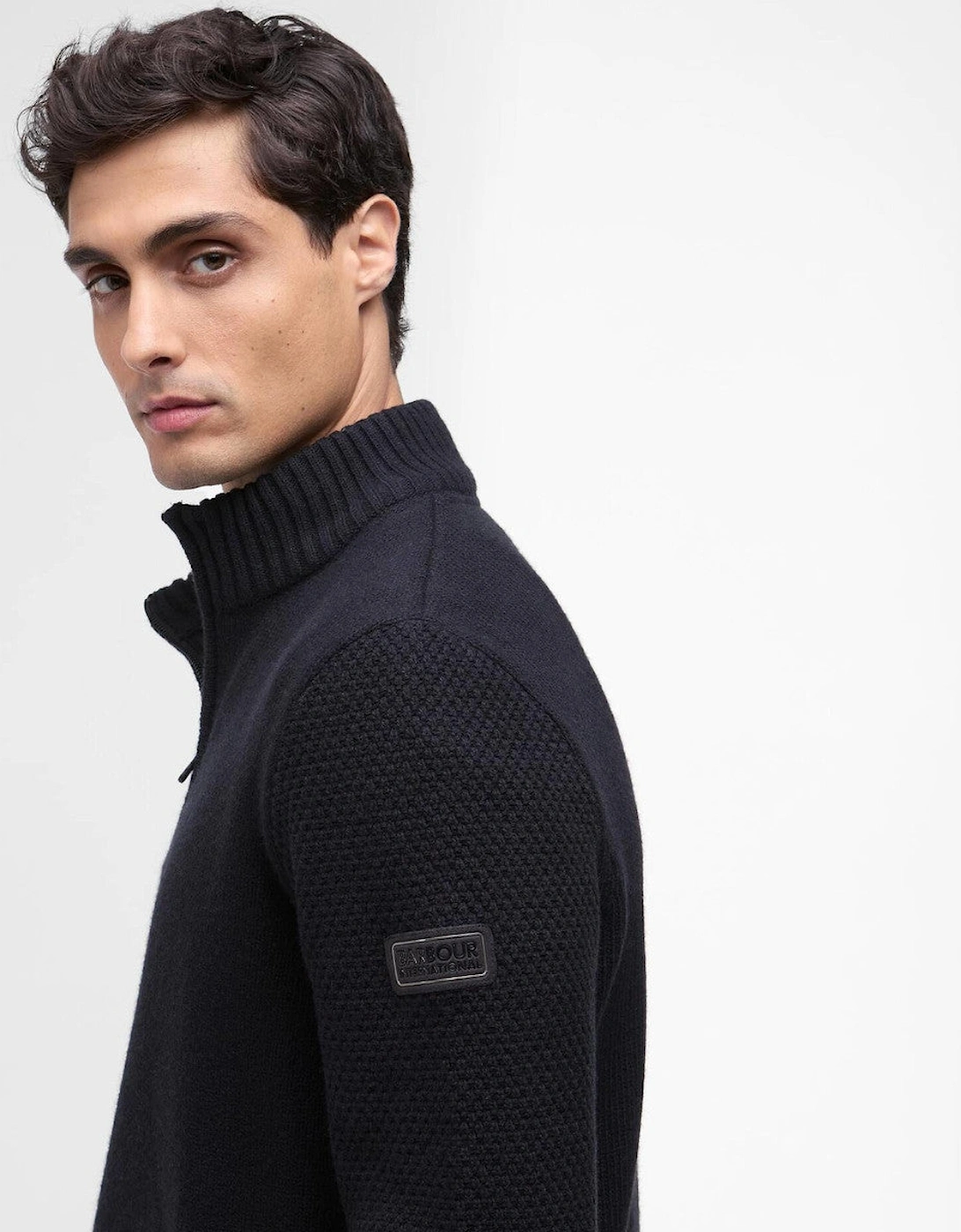 Enfield Funnel Neck Sweater BK11 Black