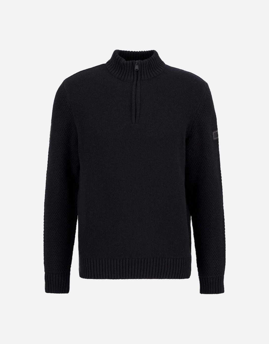 Enfield Funnel Neck Sweater BK11 Black, 5 of 4