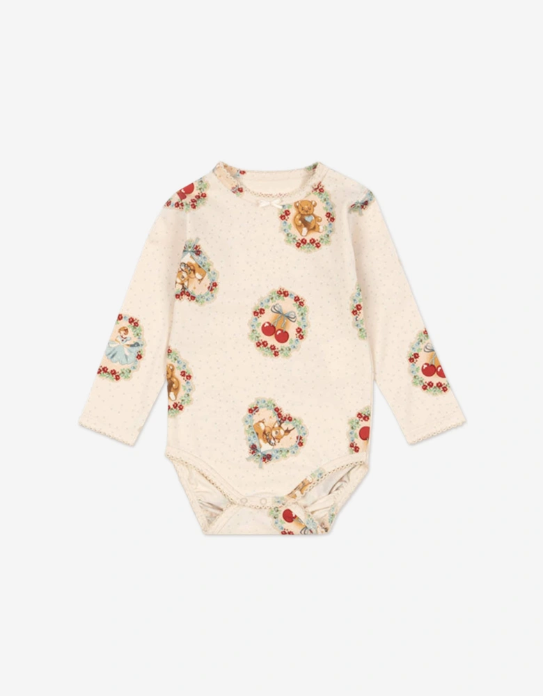 Konges Sløjd Baby Deer Diary Bodysuit Set in Ivory