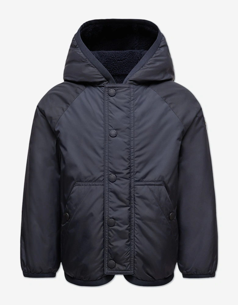 Enfant Kids Grenoble Reversible Zip Up Cardigan in Ivory