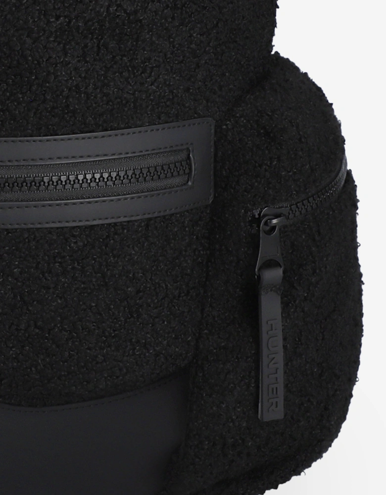 Kids Renfrew Borg Sherpa Top Clip Backpack in Black (38cm)