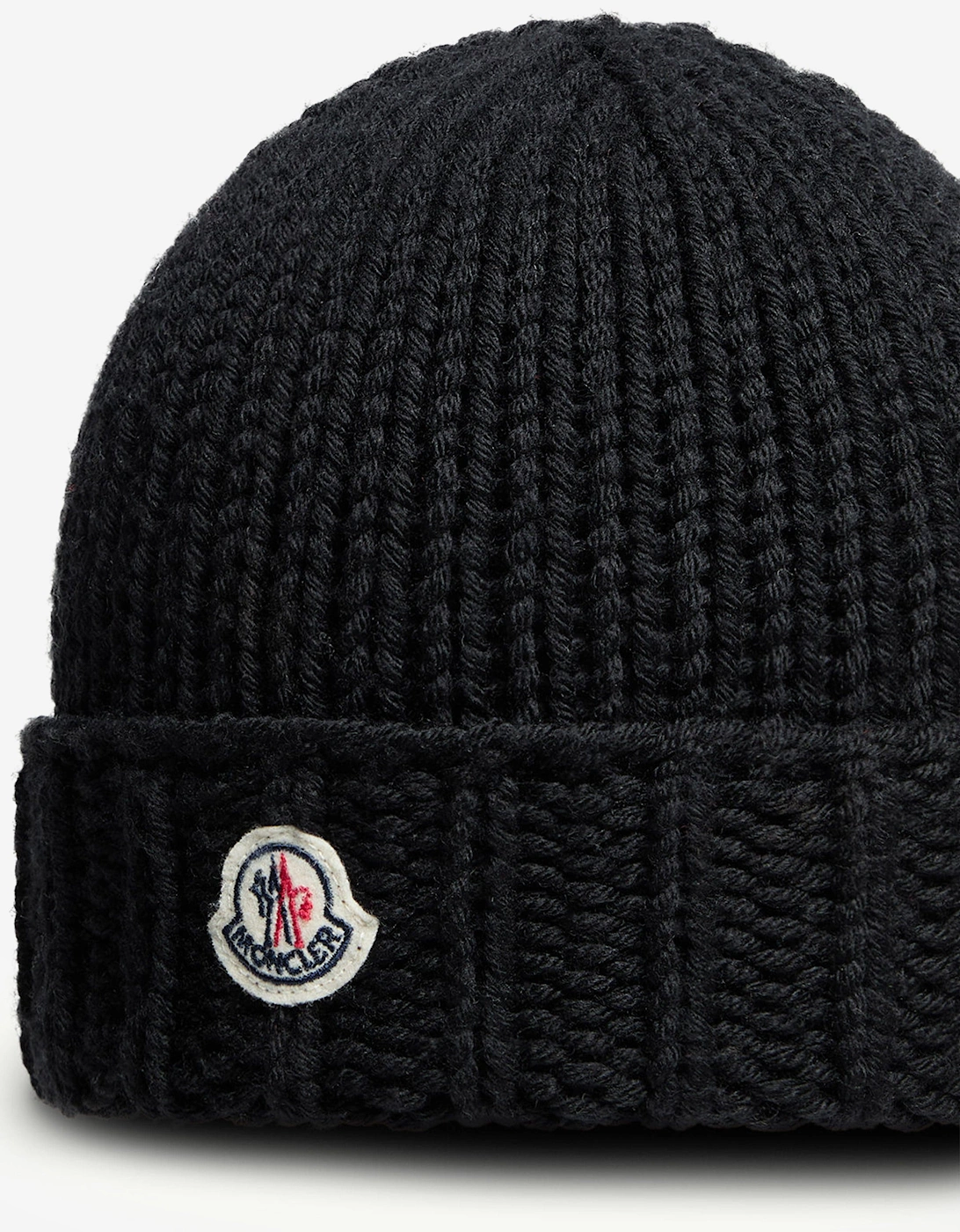 Enfant Girls Wool Knit Beanie Hat in Black