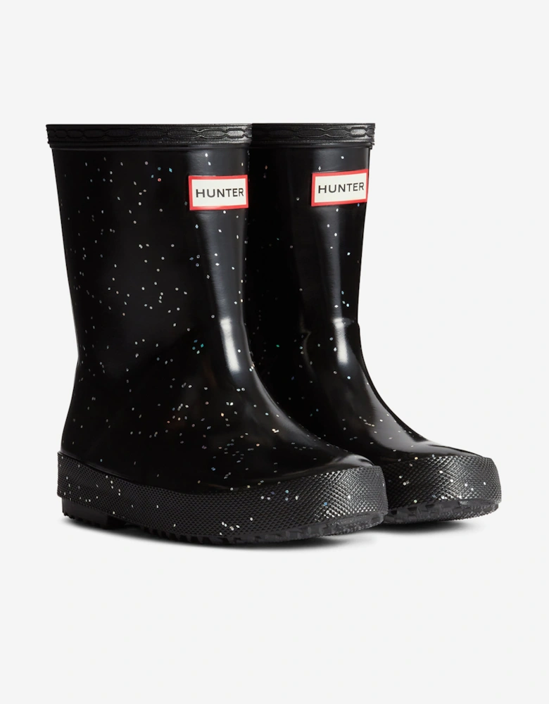 Kids First Giant Glitter Wellington Boots in Black