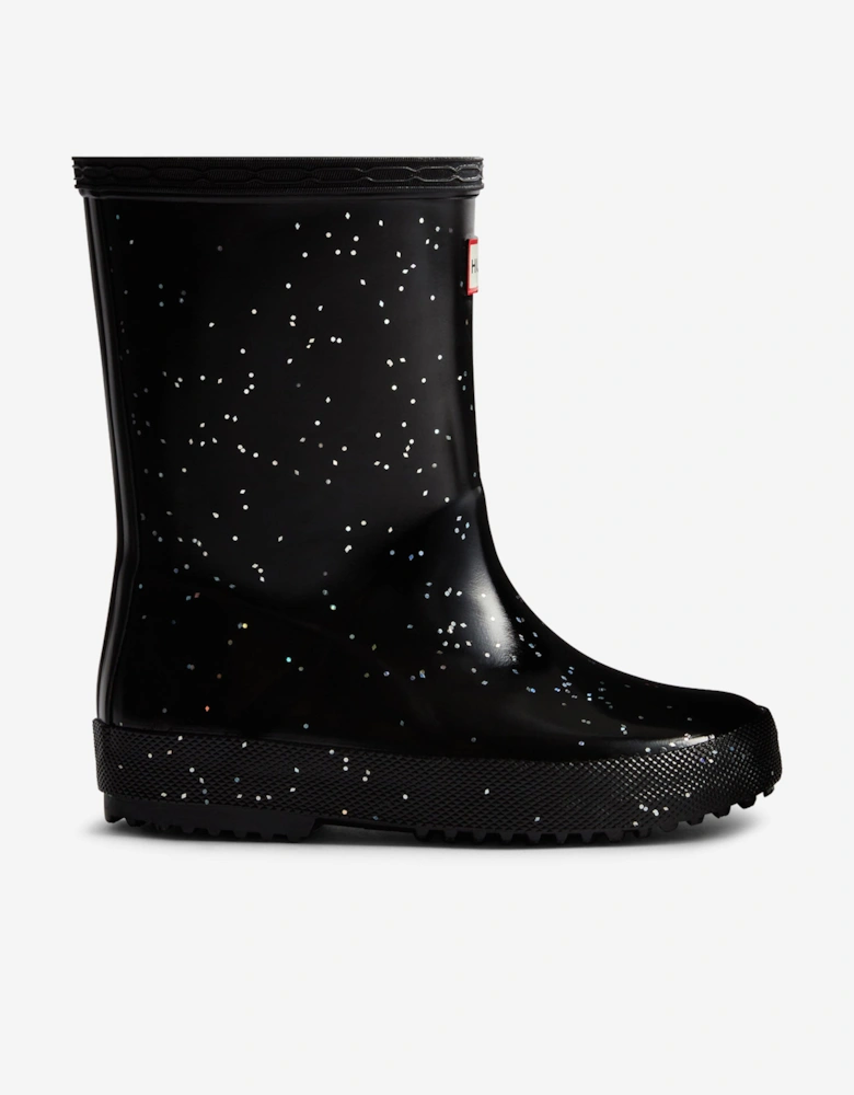 Kids First Giant Glitter Wellington Boots in Black