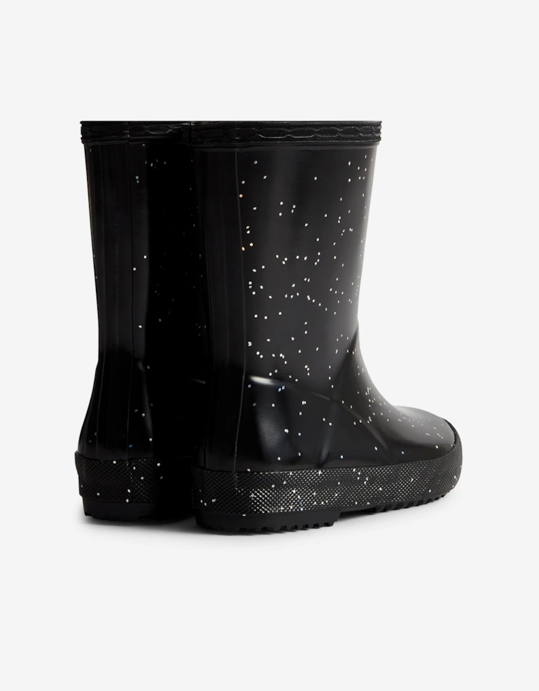 Kids First Giant Glitter Wellington Boots in Black