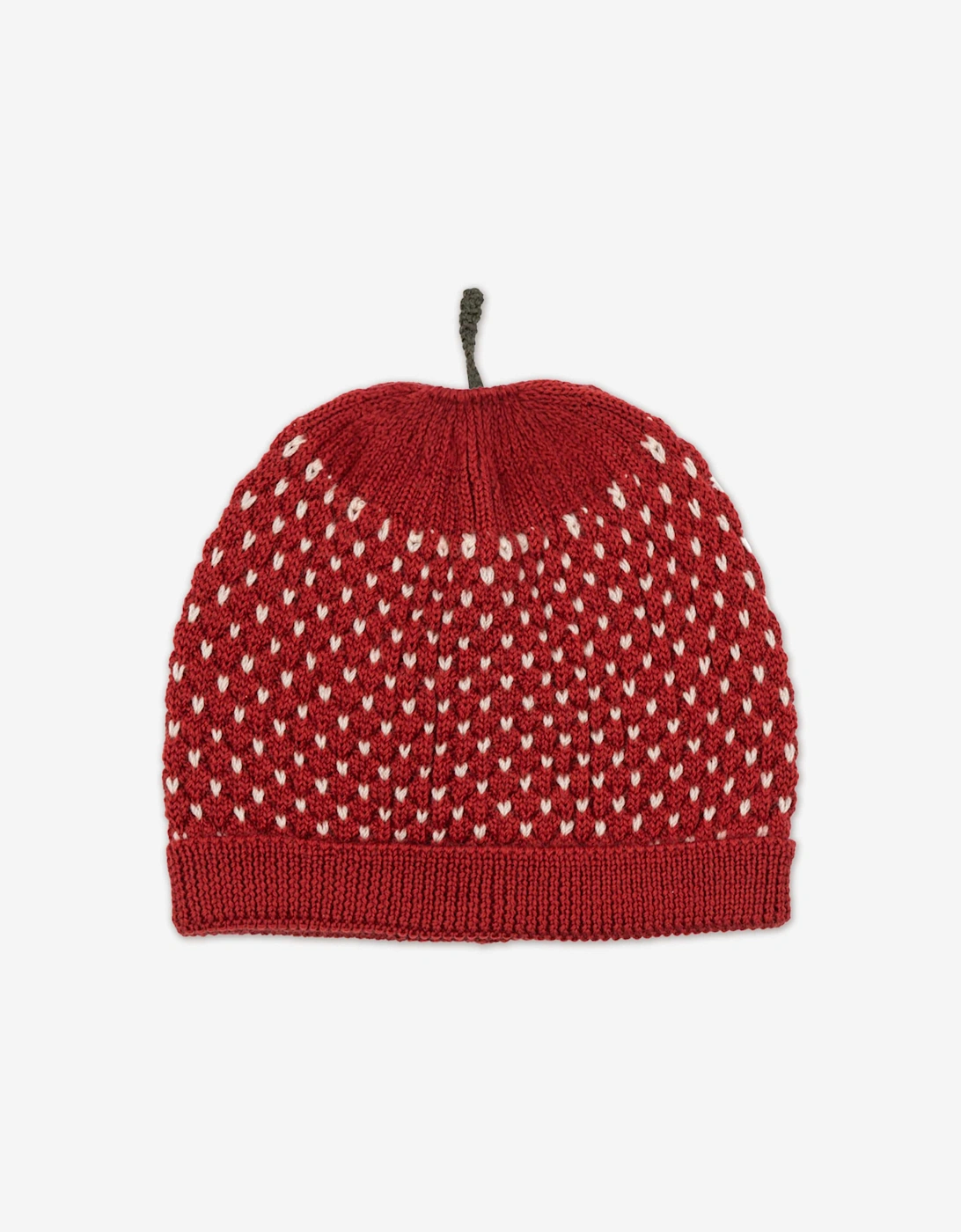 Konges Sløjd Girls Strawberry Beanie Hat in Red