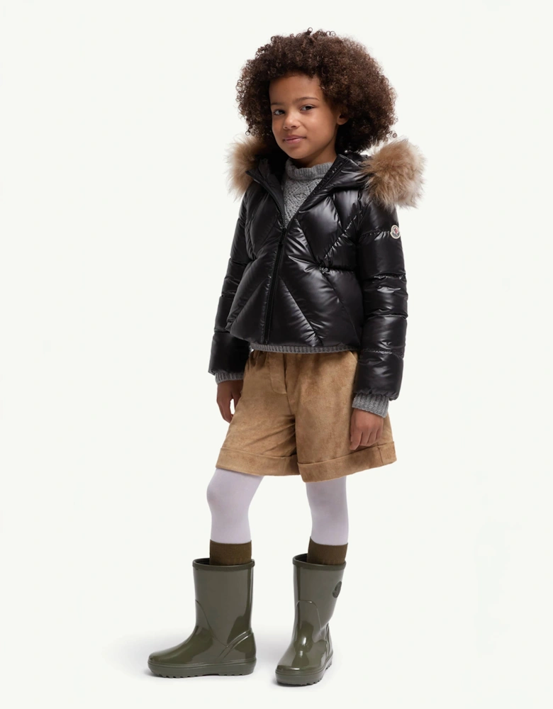 Enfant Girls Domas Down Padded Jacket in Black