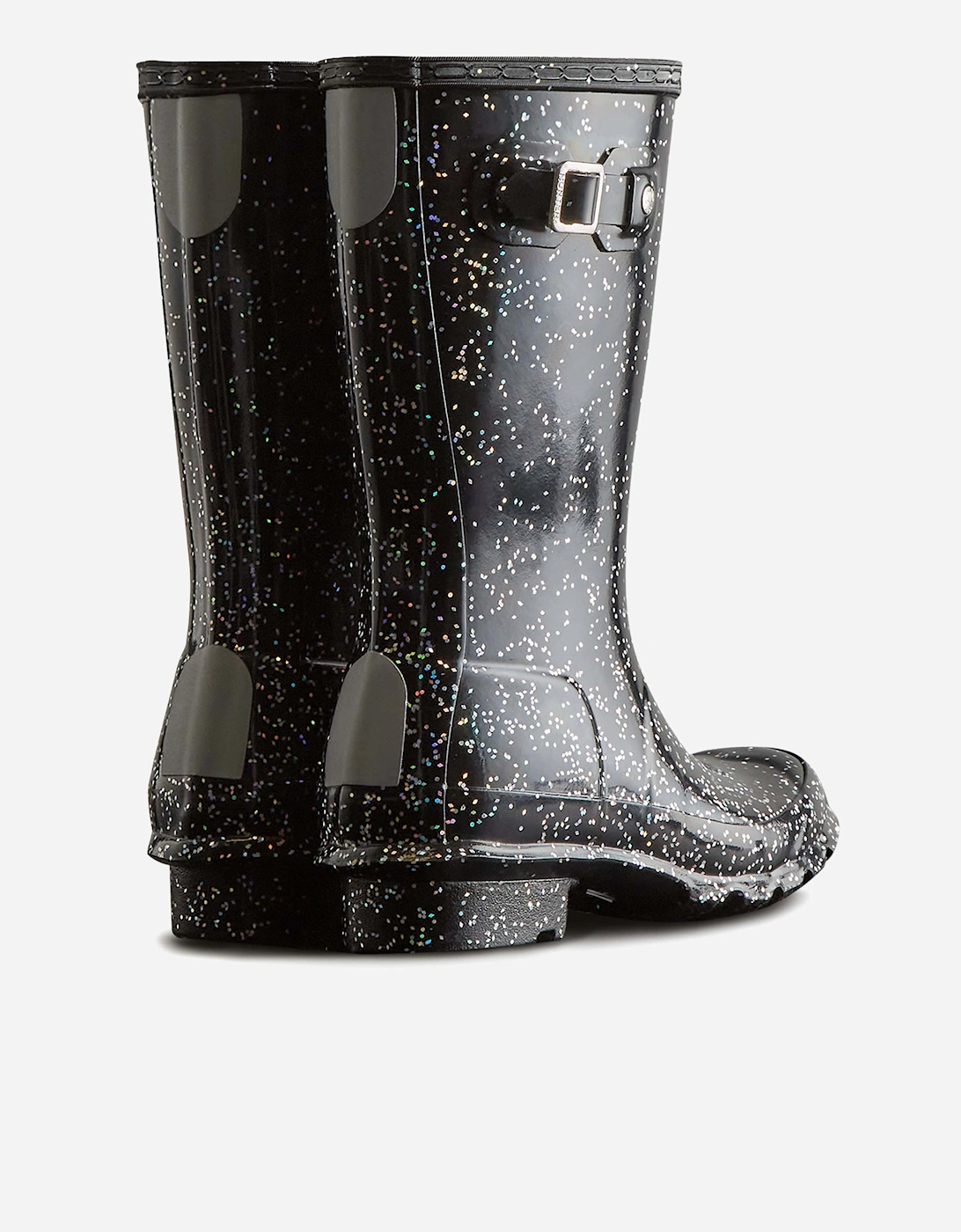 Girls Original Giant Glitter Wellington Boots in Black