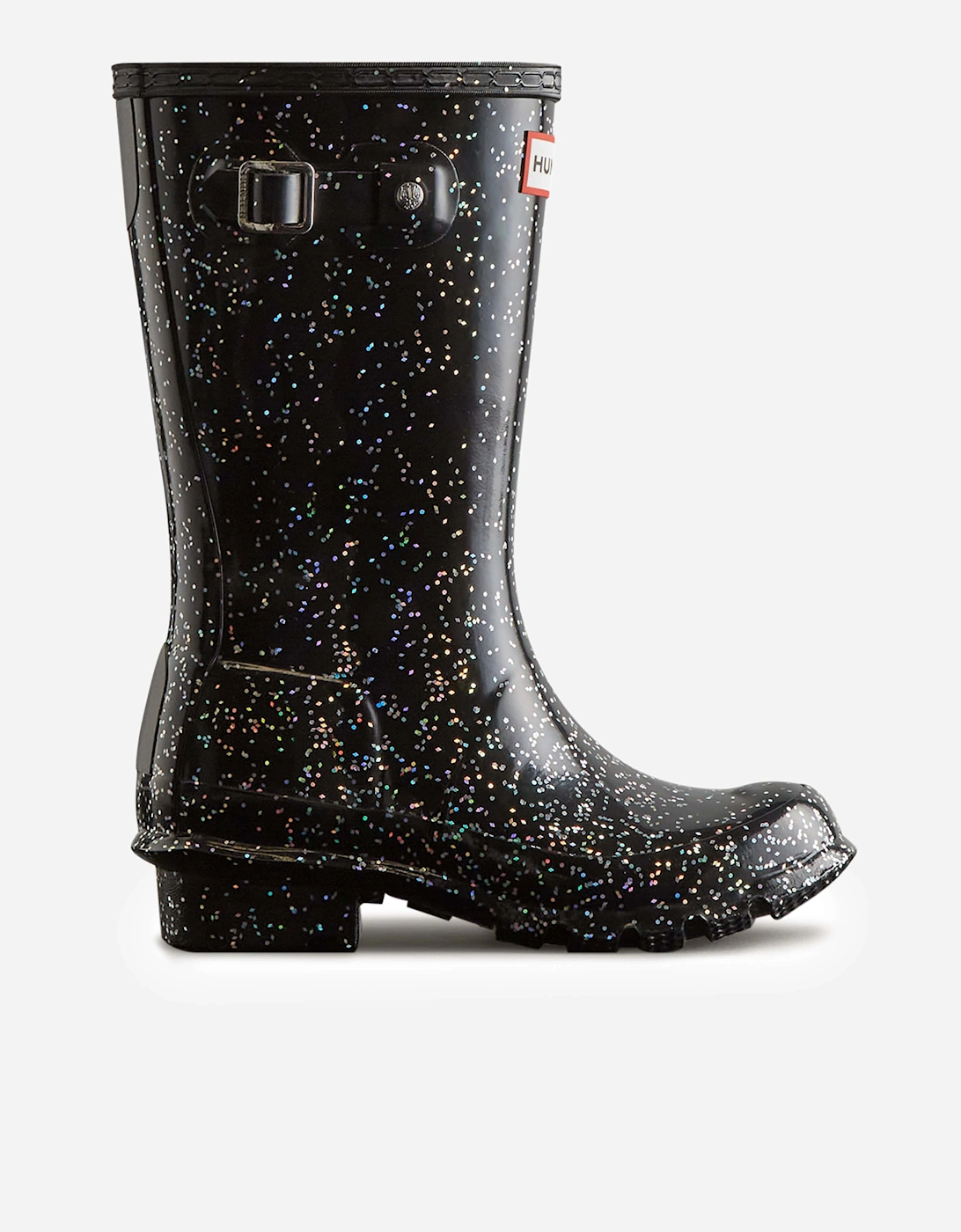Hunter Girls Black 'S Original Giant Glitter Wellington Boots In  13 Size 32 Kids