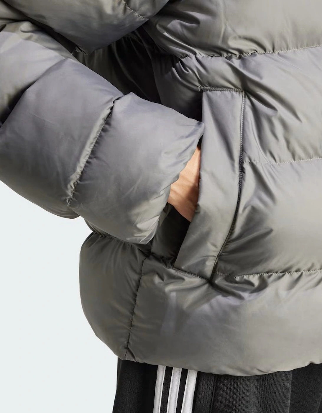 Originals Men's Tonal Hooded Puffer Jacket Grey