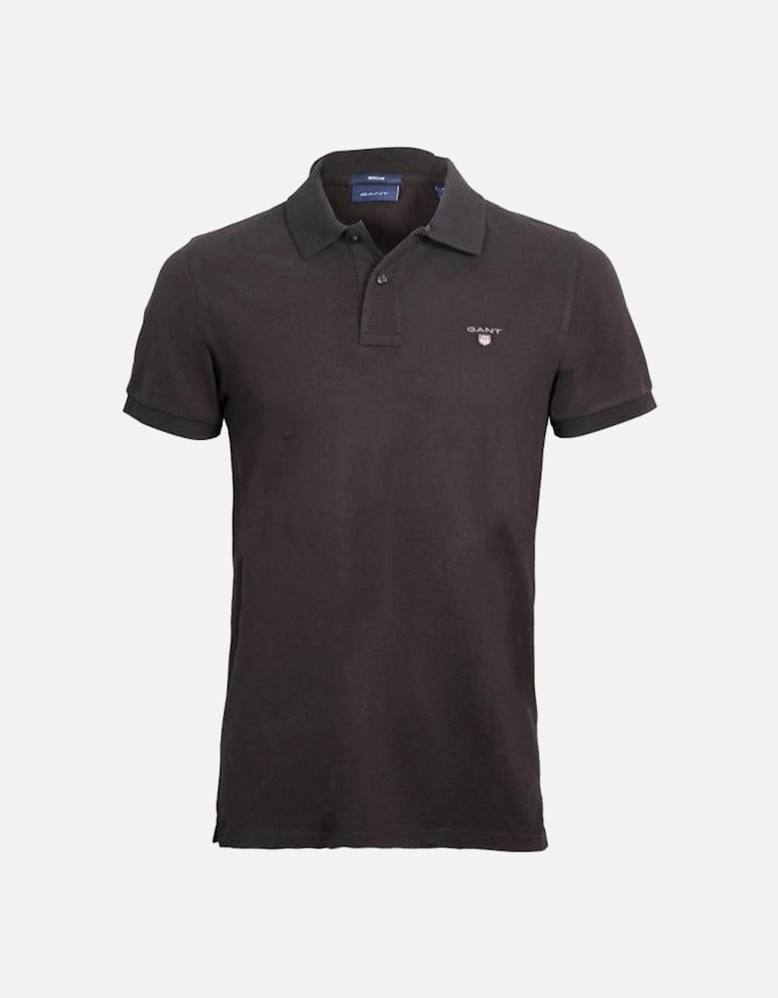 Solid Pique Polo Shirt, Black, 5 of 4
