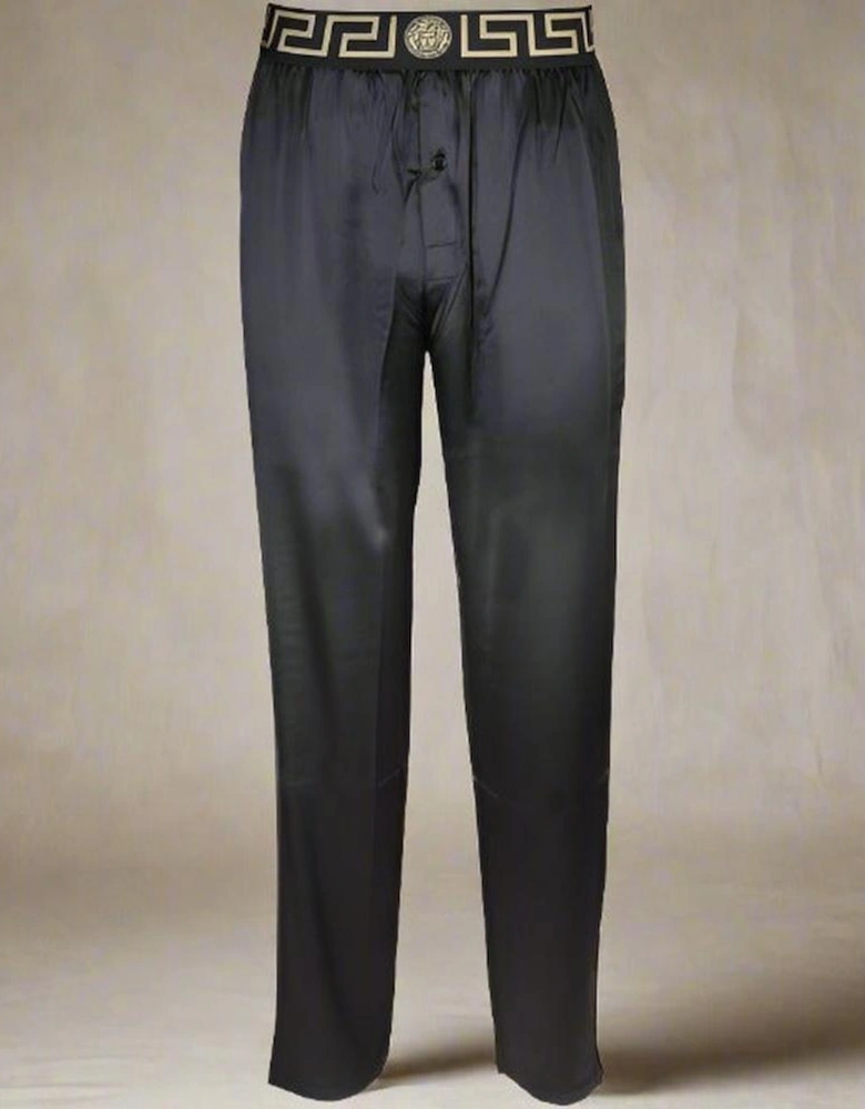 Iconic Silk Pyjama Bottoms, Black/gold