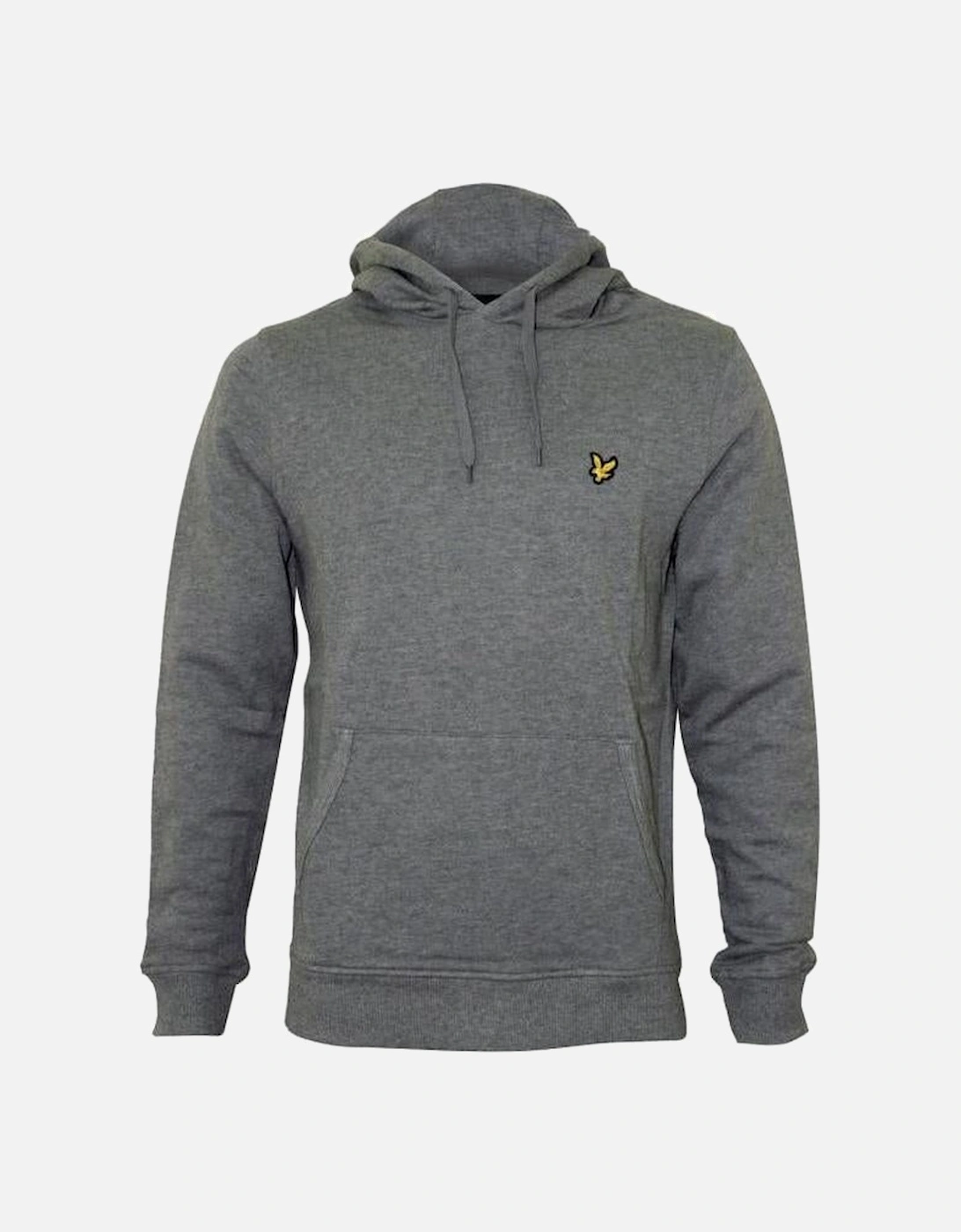 Jersey Pullover Hoodie, Mid Grey Marl, 4 of 3