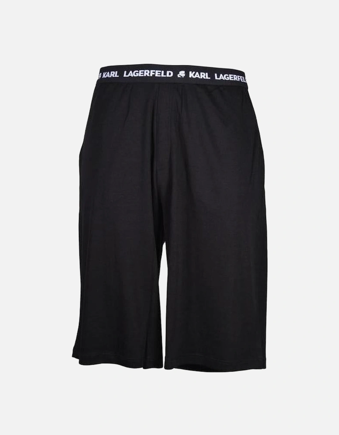 Lyocell Organic Cotton Logo Lounge Shorts, Black, 4 of 3