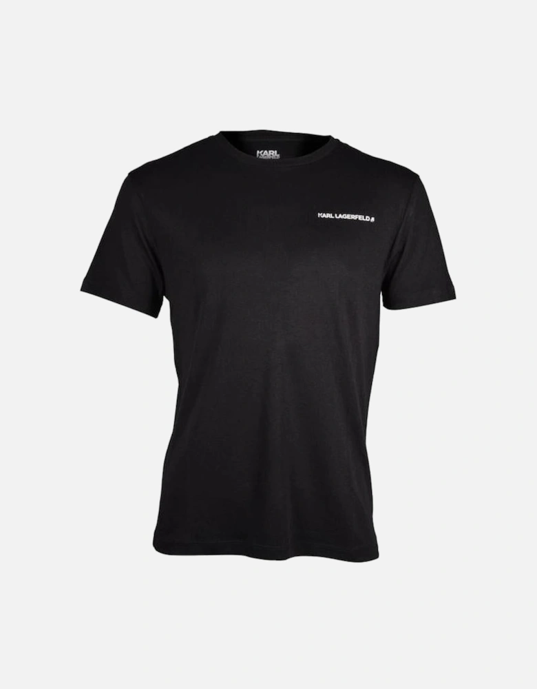 Lyocell Organic Cotton Logo Lounge T-Shirt, Black