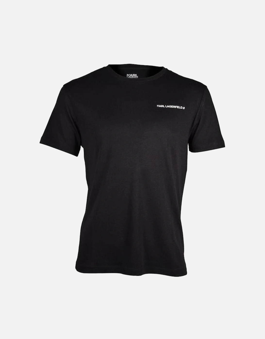 Lyocell Organic Cotton Logo Lounge T-Shirt, Black, 4 of 3