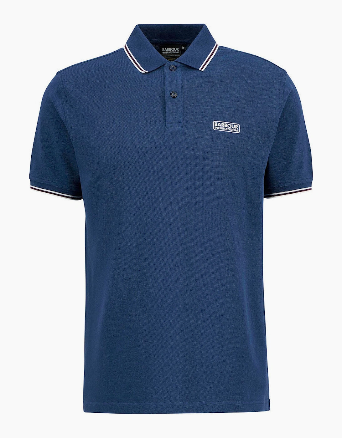 Men's Barbour International Evan Tip Polo Shirt BU77 Insignia Blue - Navy - Size: 42