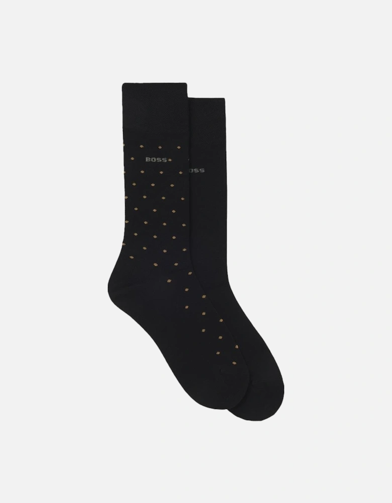 BOSS 2-Pack Mini Dot Socks, Black