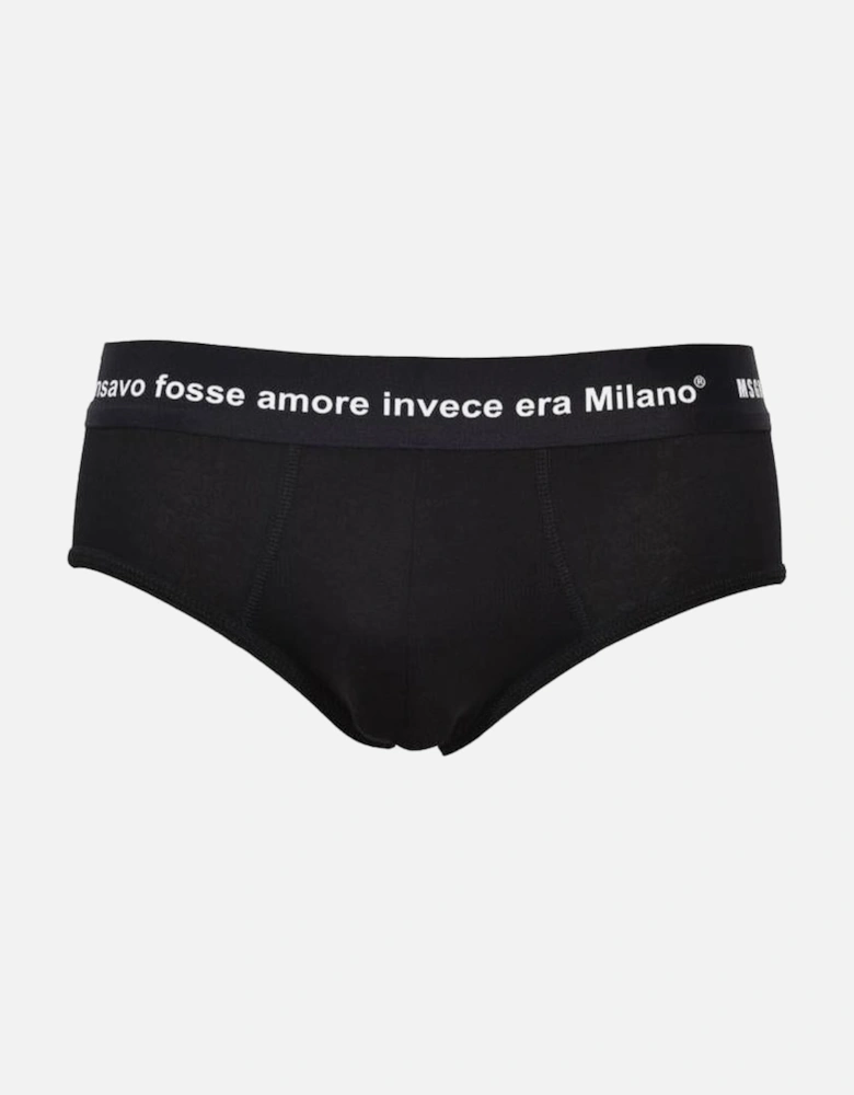 Milan Love Quote Brief, Black