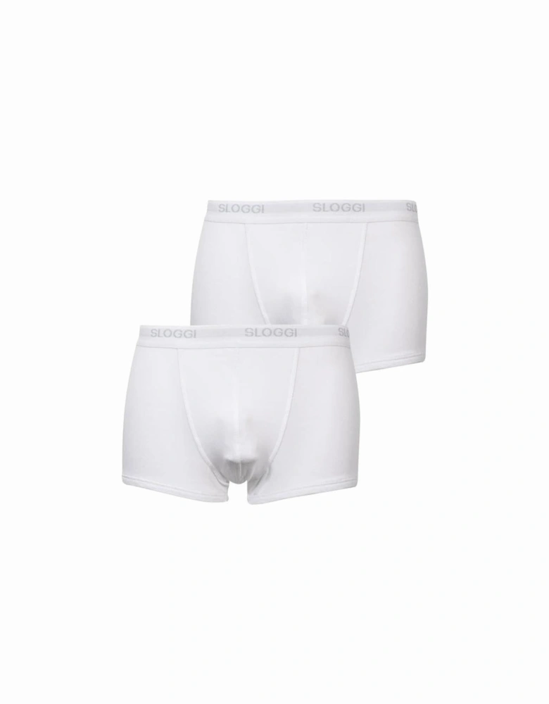 2-Pack 24/7 Hipster Boxer Trunks, White