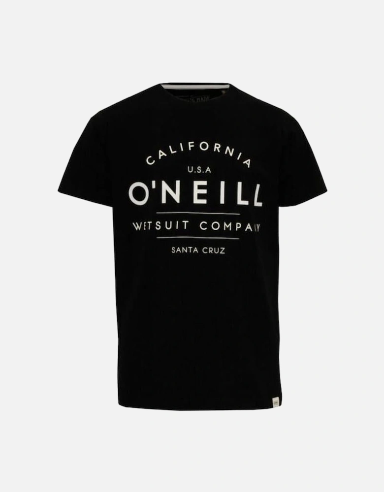 Boys California Crew-Neck T-Shirt, Black Out