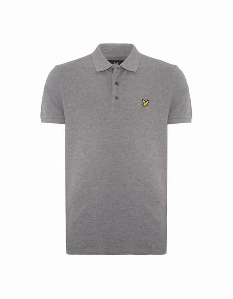 Classic Pique Polo Shirt, Grey Marl