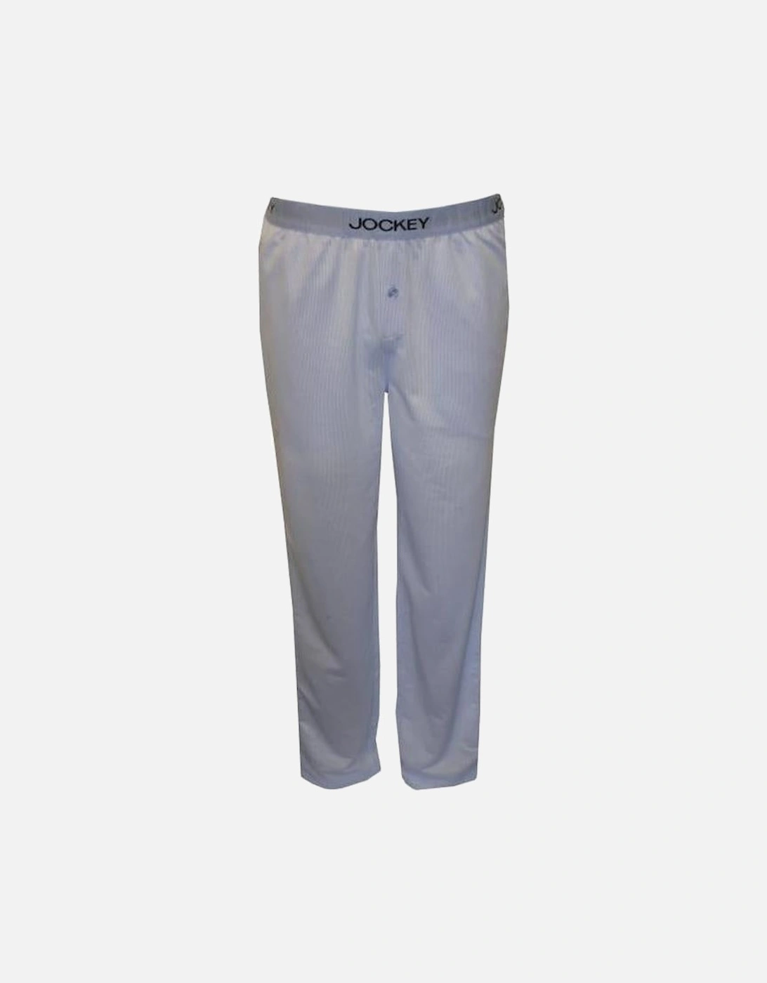 Knitted Jacquard Fine Stripe Lounge Pants, Blue, 3 of 2