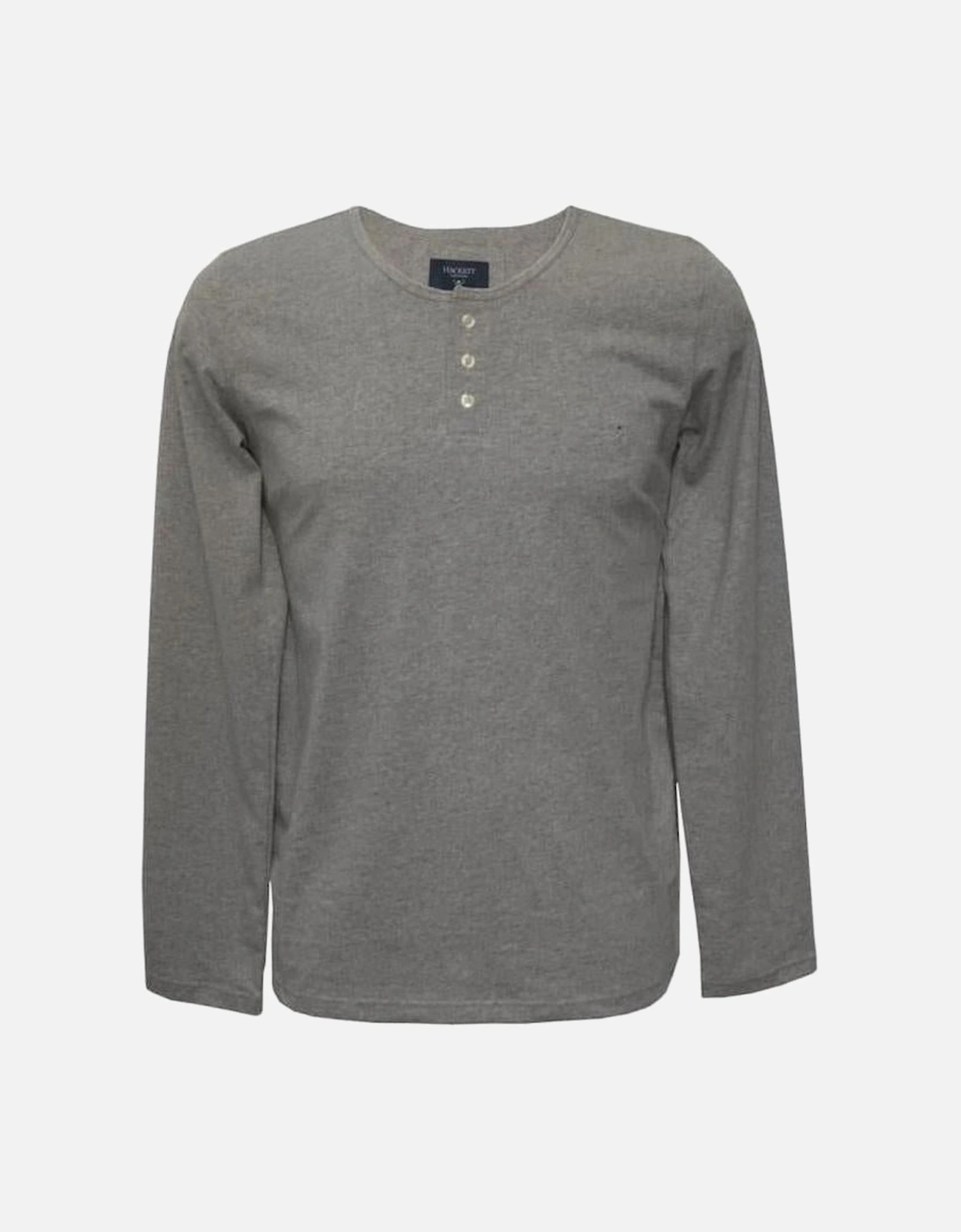 Henley Long-Sleeve T-Shirt, Grey, 3 of 2