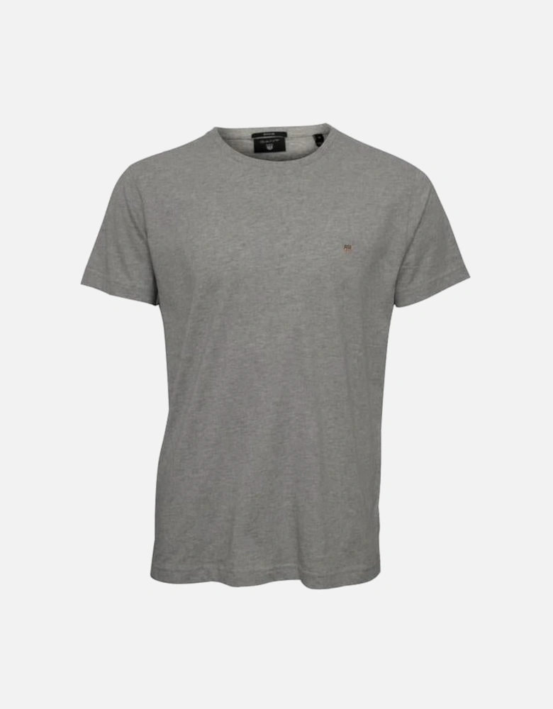 Original Solid Crew-Neck T-Shirt, Light Grey Melange