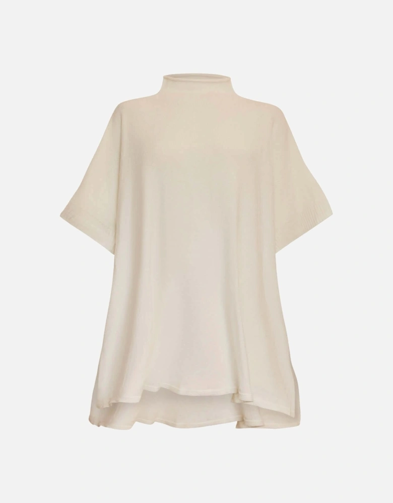 Cream Button Poncho