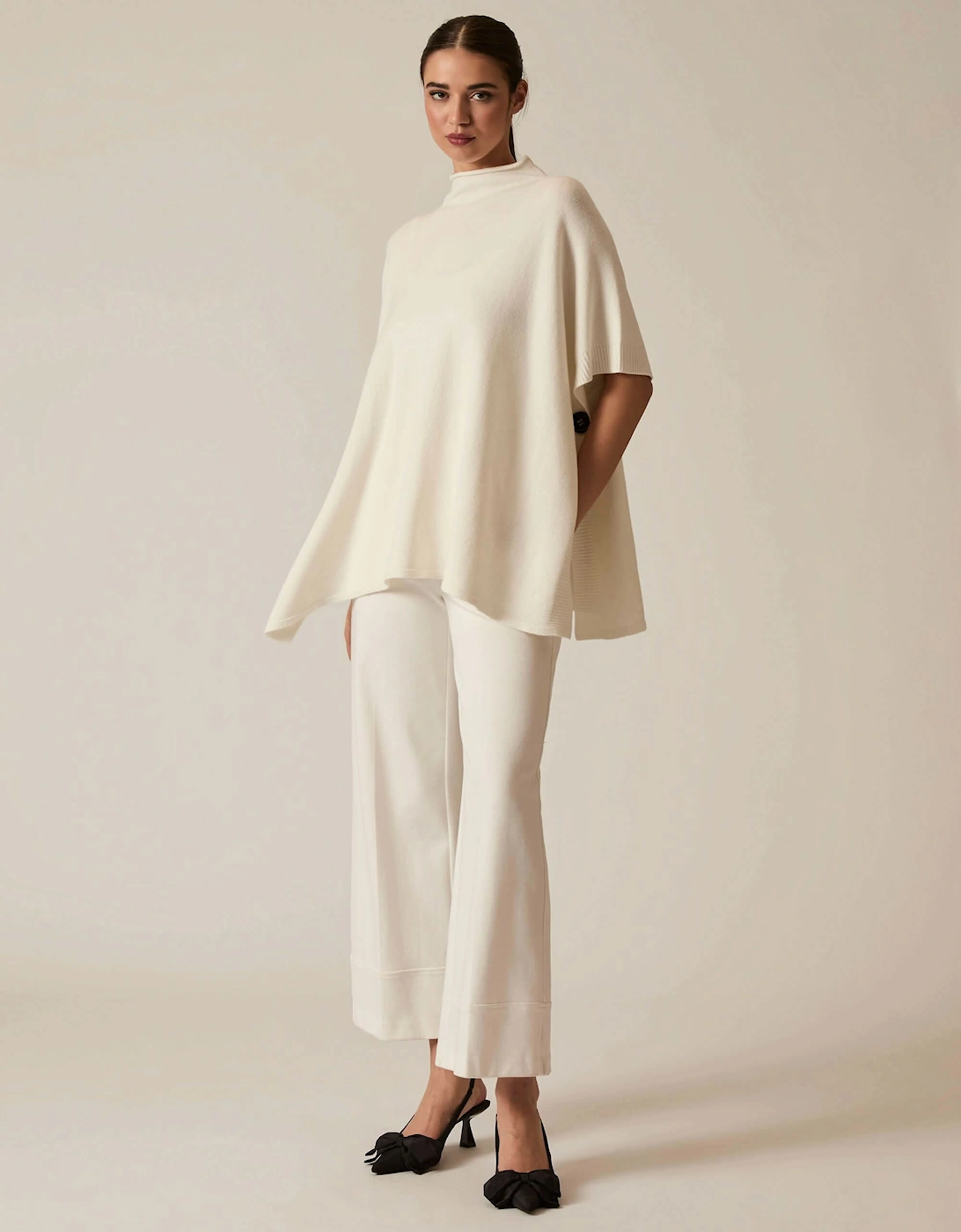 Cream Button Poncho, 7 of 6