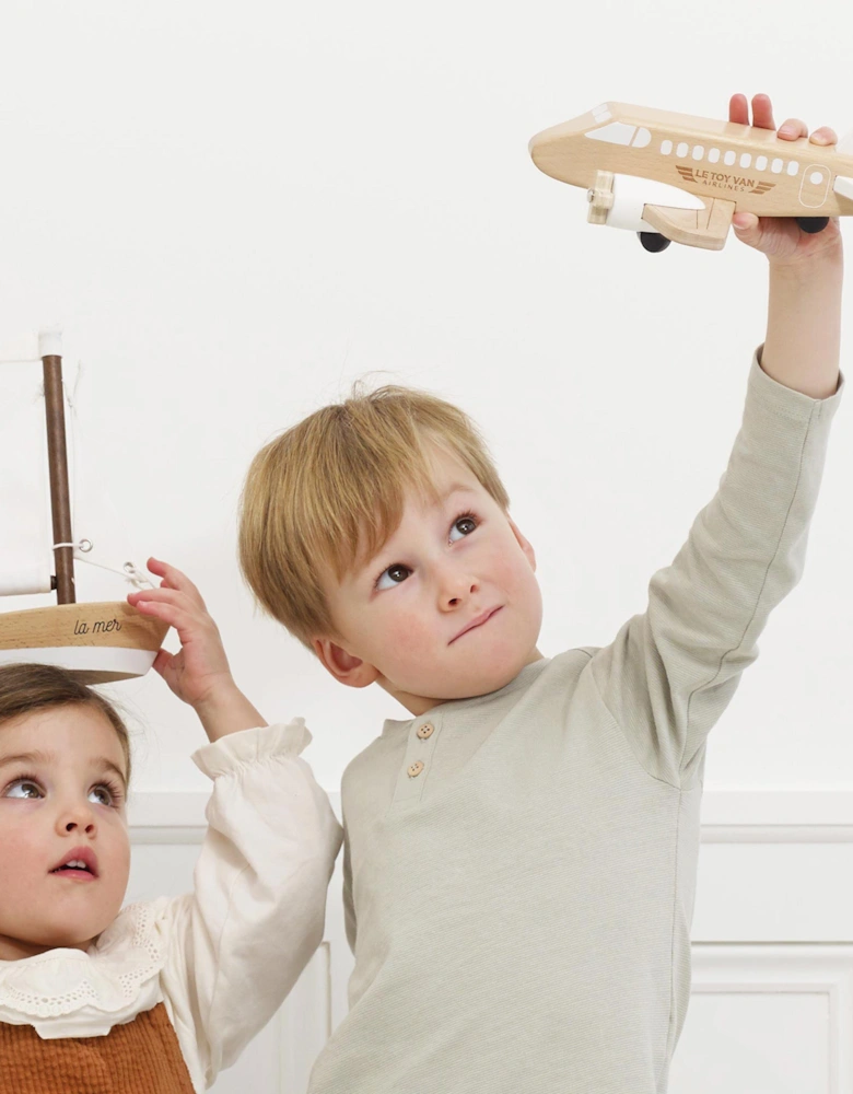 Wooden Toy Plane (W:21.3 x D:21 x H:7cm)