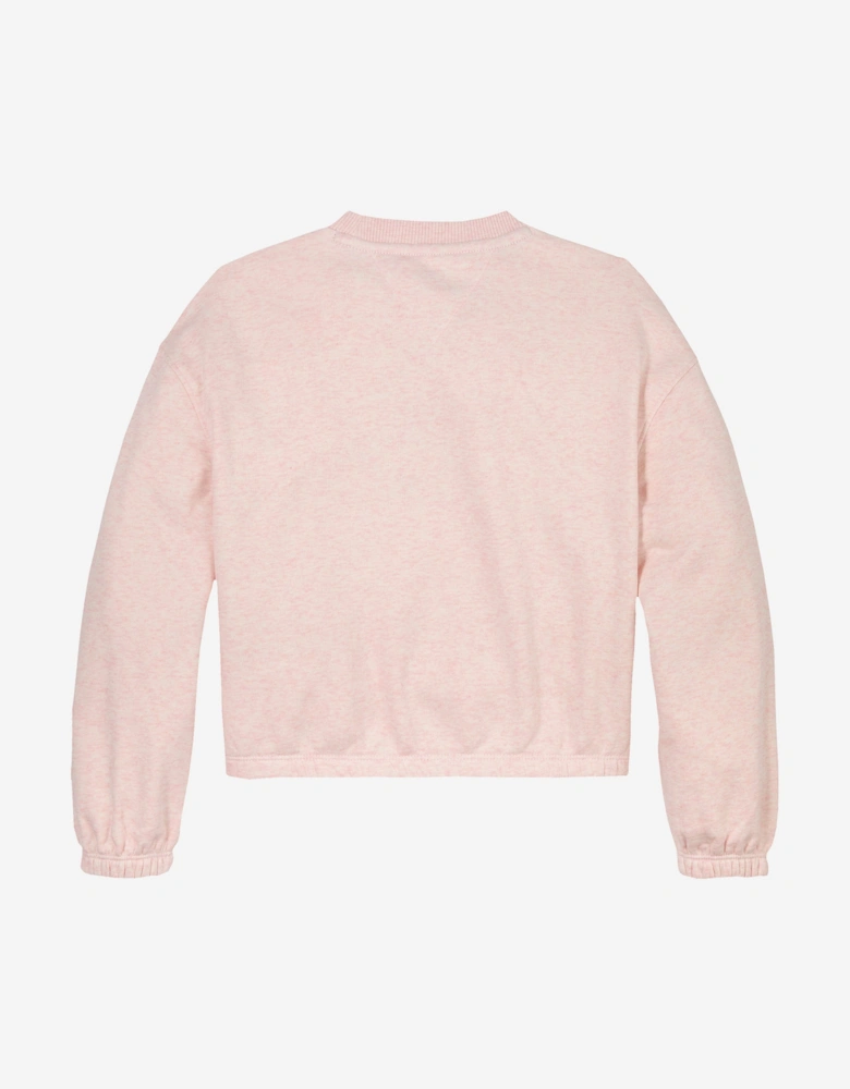 Girls Varsity Sweatshirt in Pink