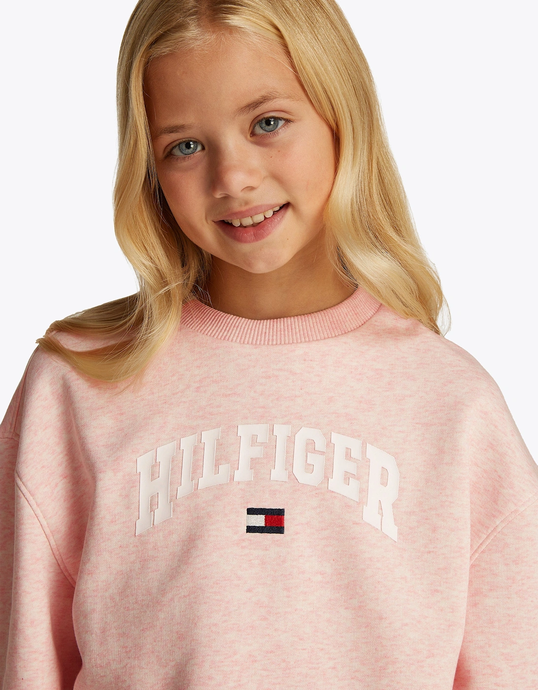 Girls Varsity Sweatshirt in Pink