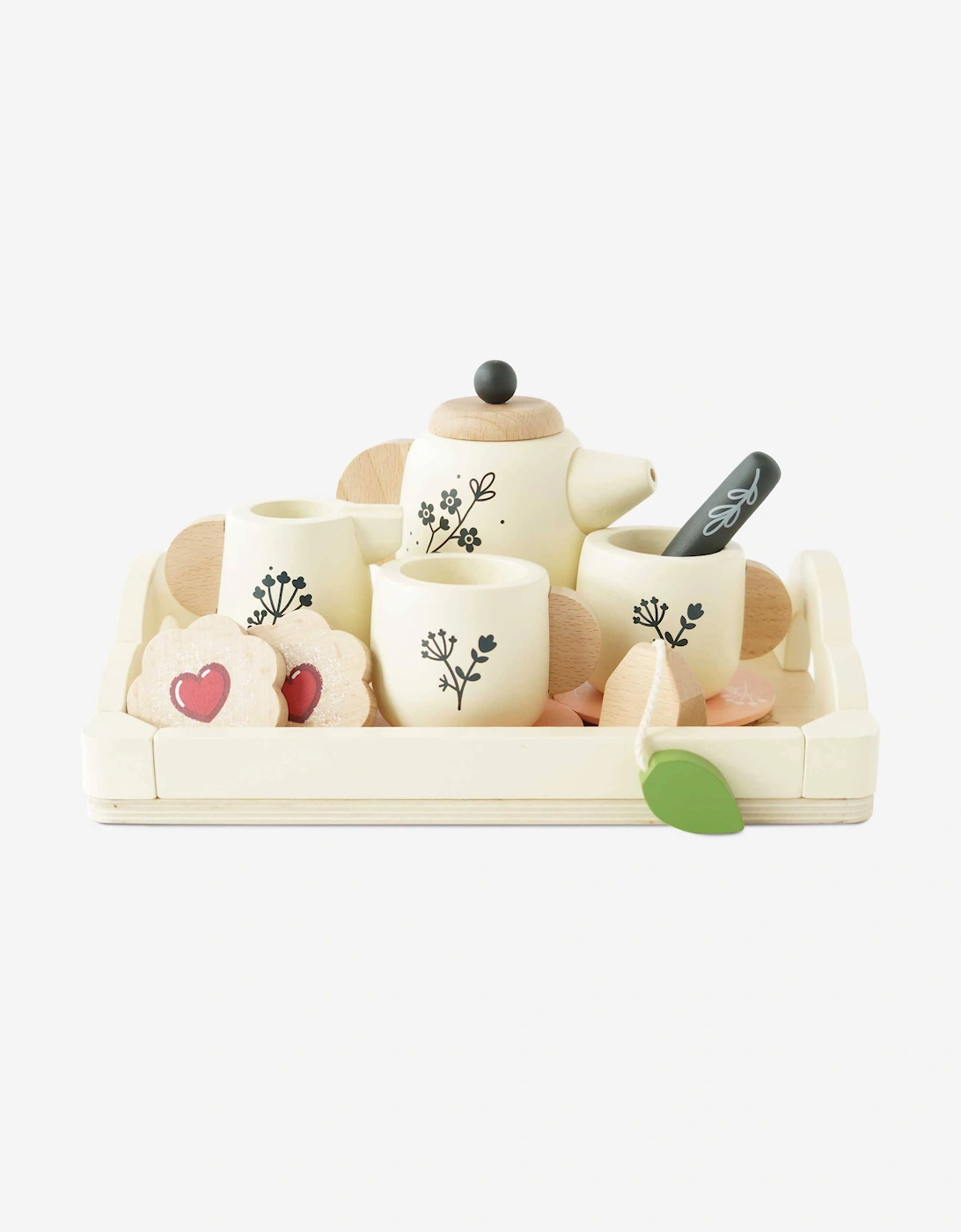 Wooden Tea Set & Tray-12 Piece (W:225 x D:18.5 x H:6.5cm), 5 of 4