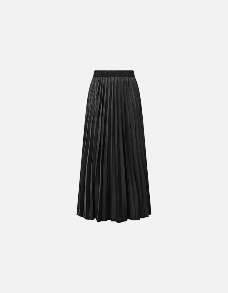 Black Pleated Maxi Skirt